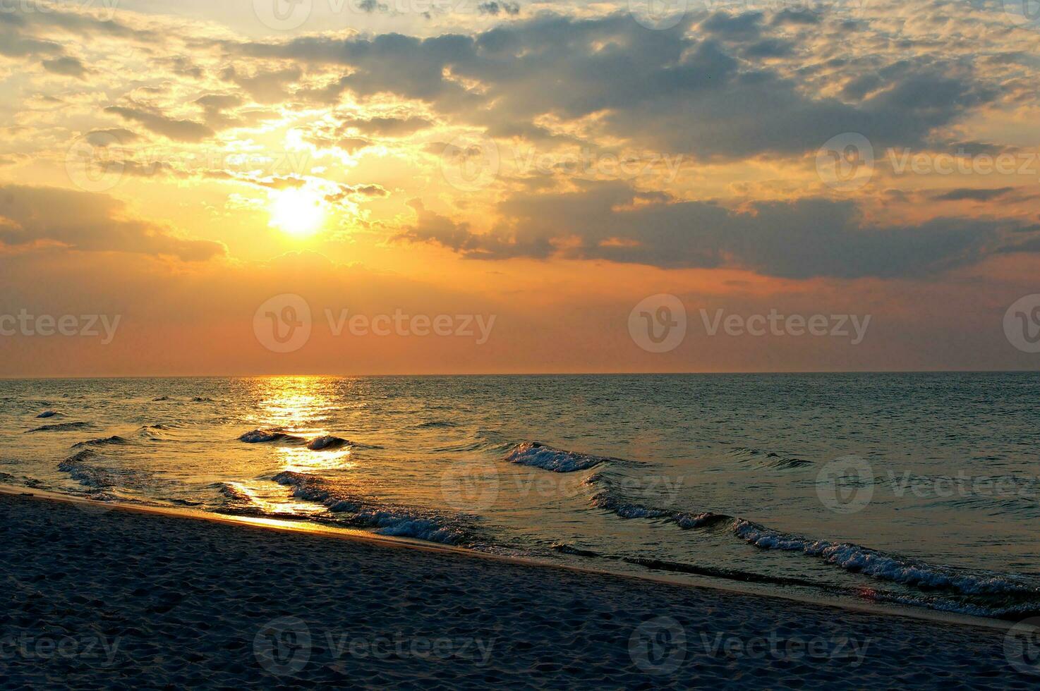 sunset baltic sea photo