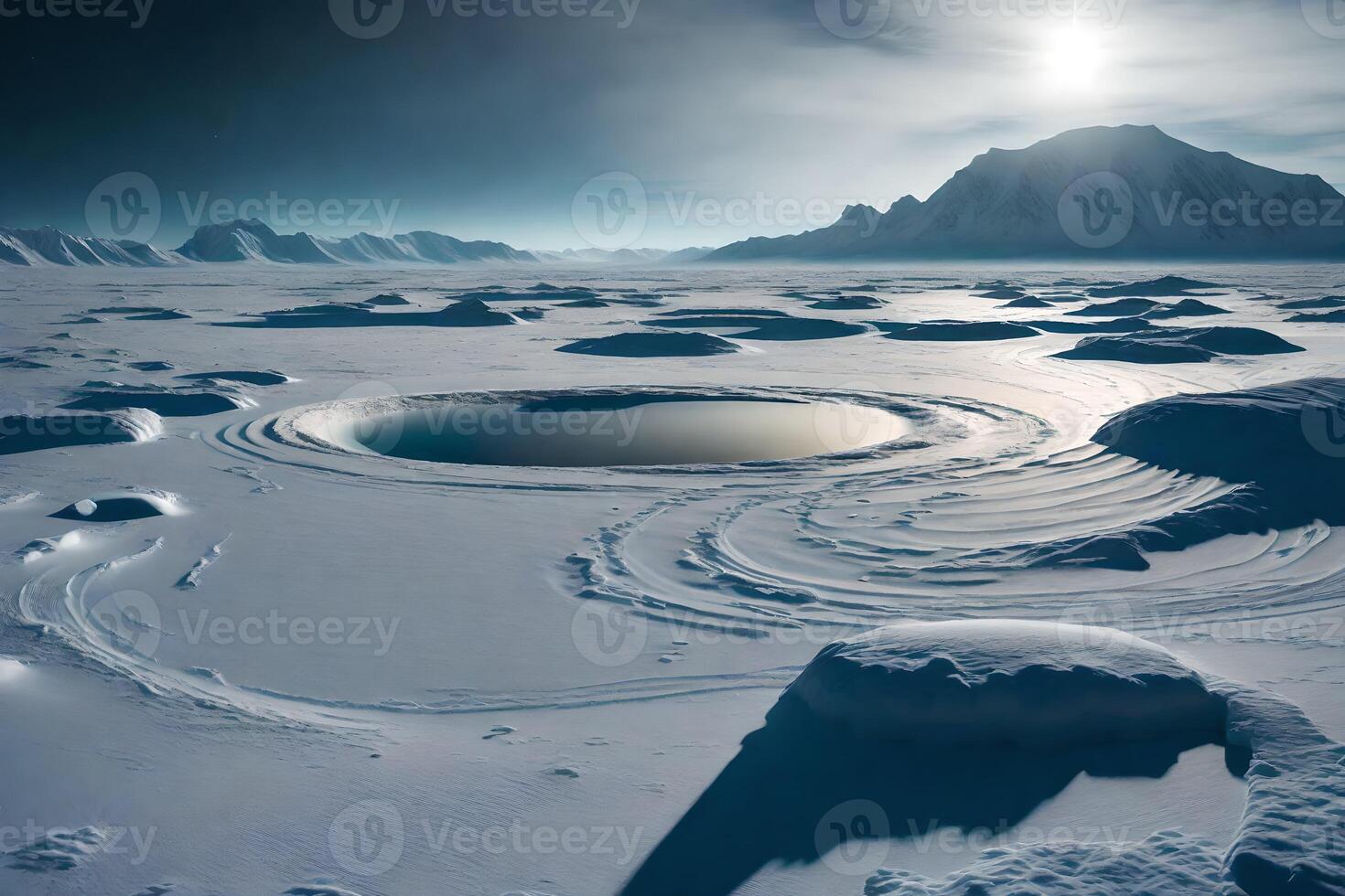 Looking at Saturn's huge six sided storm from far away, it's an amazing natural phenomenon photo