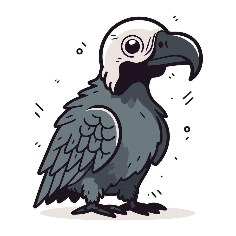 Illustration of a vulture. Vector illustration of a vulture.