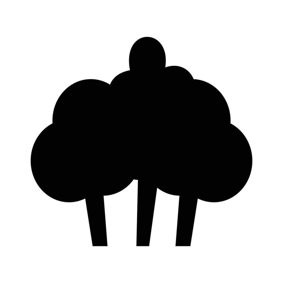 árbol planta silueta estilo icono en blanco antecedentes. vector ilustración diseño, diseñado para web y aplicación planta diseño elementos para varios propósitos