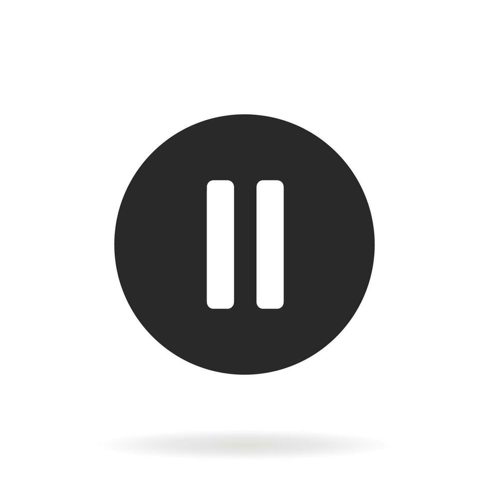 Pause icon, vector illustration. Flat design style. vector pause icon illustration isolated on white background, pause icon Eps10. pause icons graphic design vector symbols.
