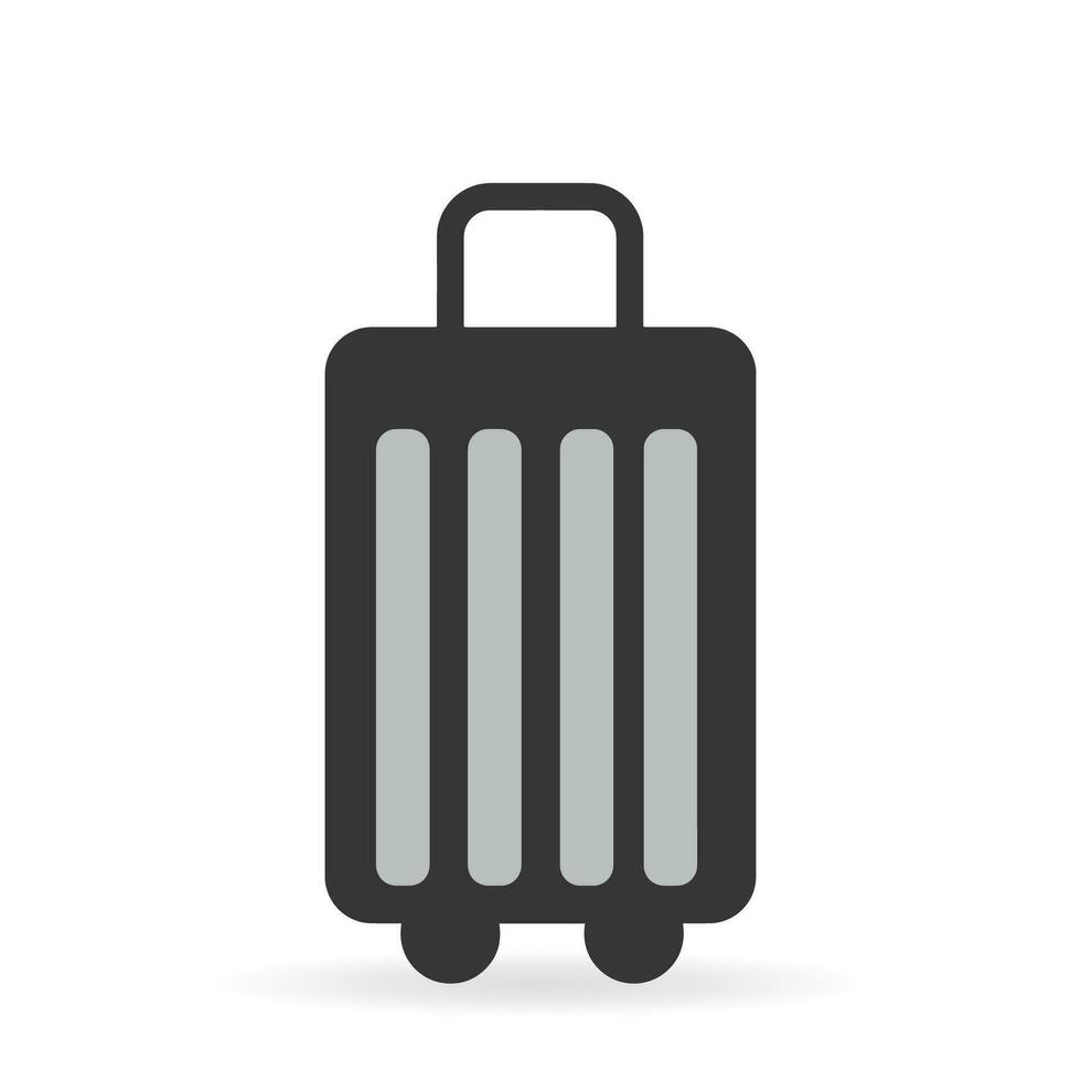 Suitcase icon. travel baggage on white background vector icon.