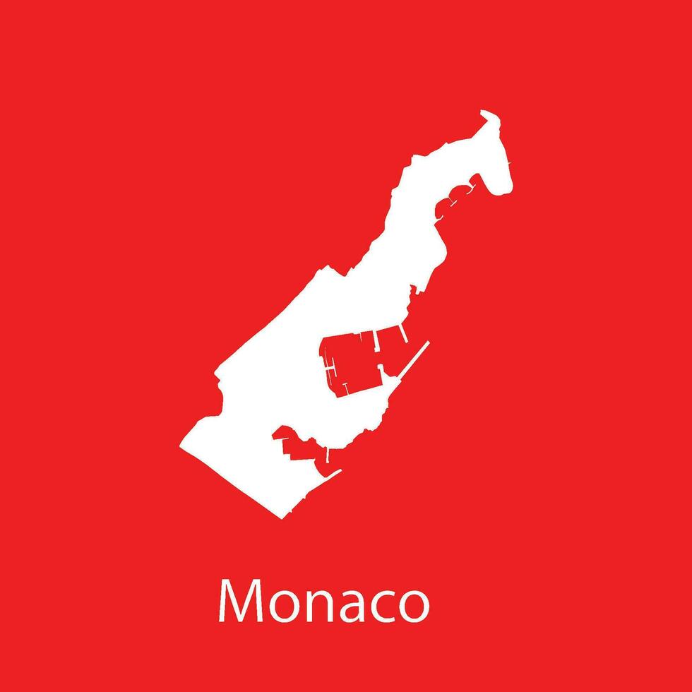 monaco map icon vector