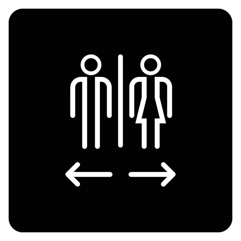 toilet direction icon vector