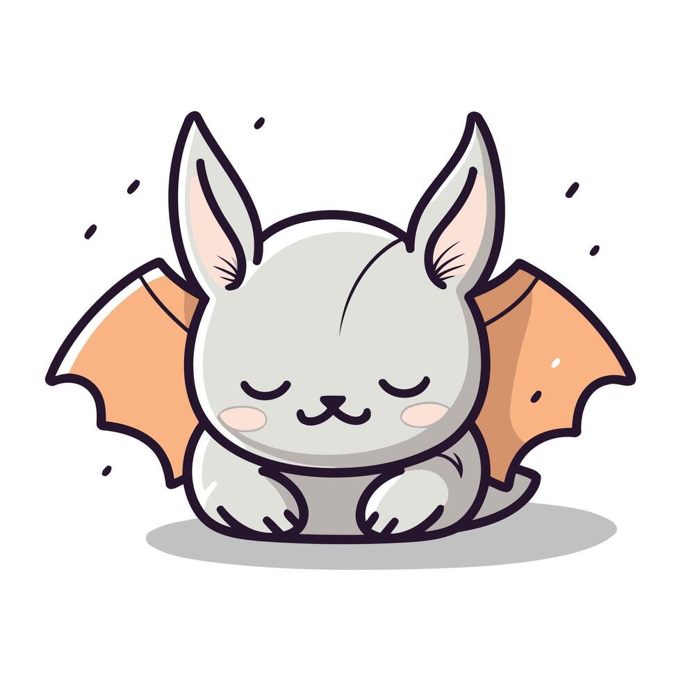 Cute bat character cartoon style vector illustration for design and web