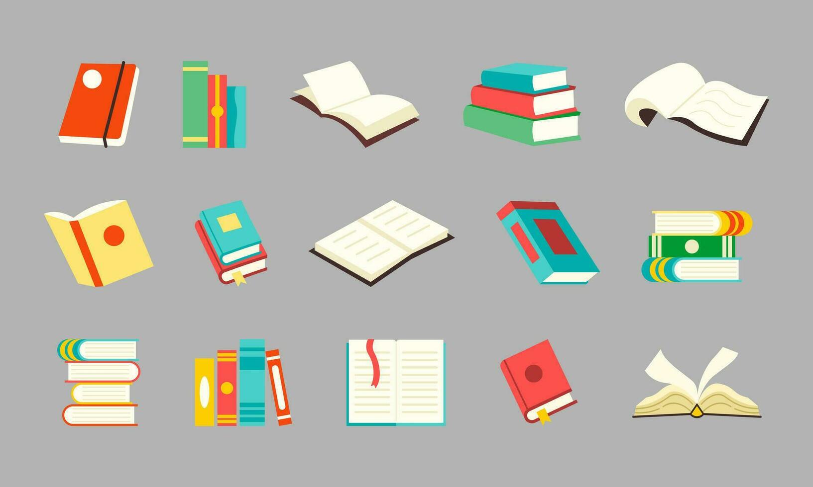 Hand Drawn Book Illustration Set vector