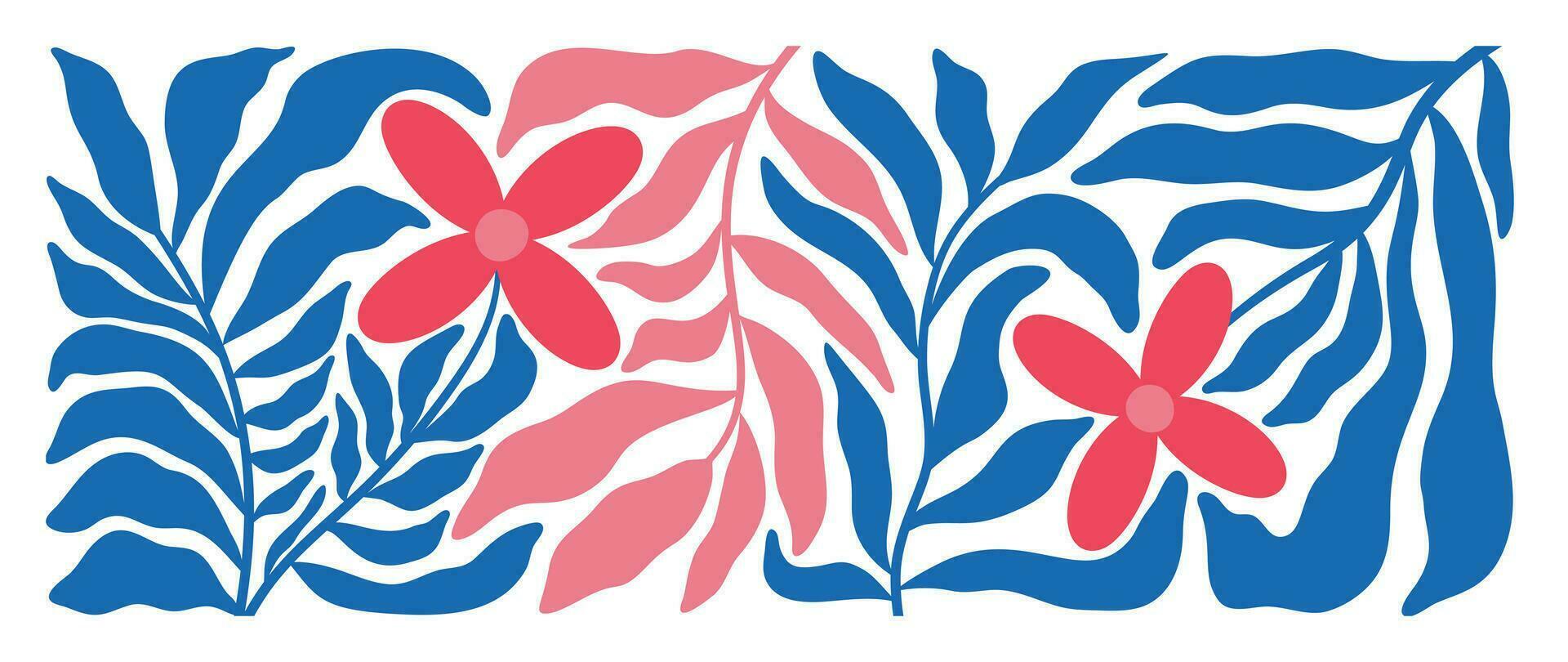 resumen botánico Arte antecedentes vector. natural mano dibujado modelo diseño con hojas rama, flor. sencillo contemporáneo estilo ilustrado diseño para tela, imprimir, cubrir, bandera, fondo de pantalla. vector