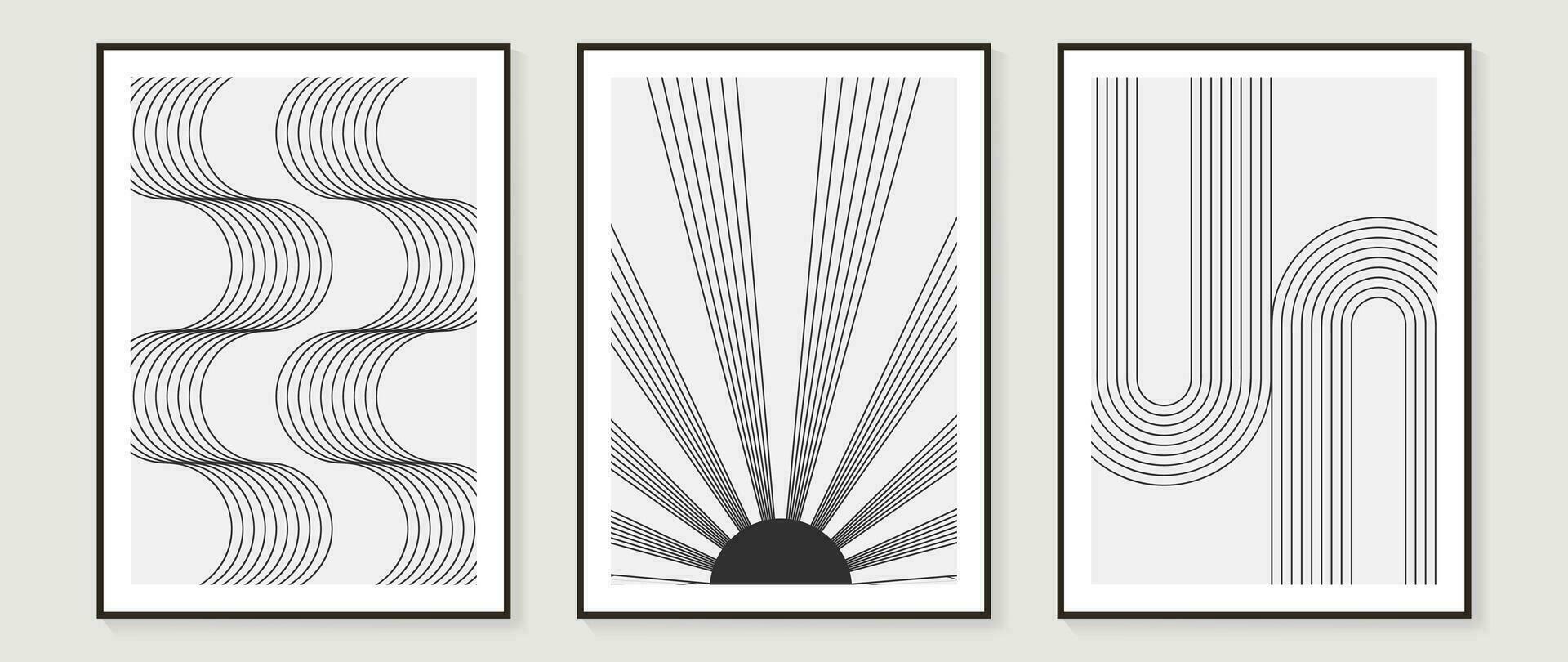 resumen Arte antecedentes vector. minimalista moderno contorno dibujo. contemporáneo resumen línea Arte diseño para pared arte, fondo de pantalla, hogar decoración, cubrir, imprimible cuadro. vector