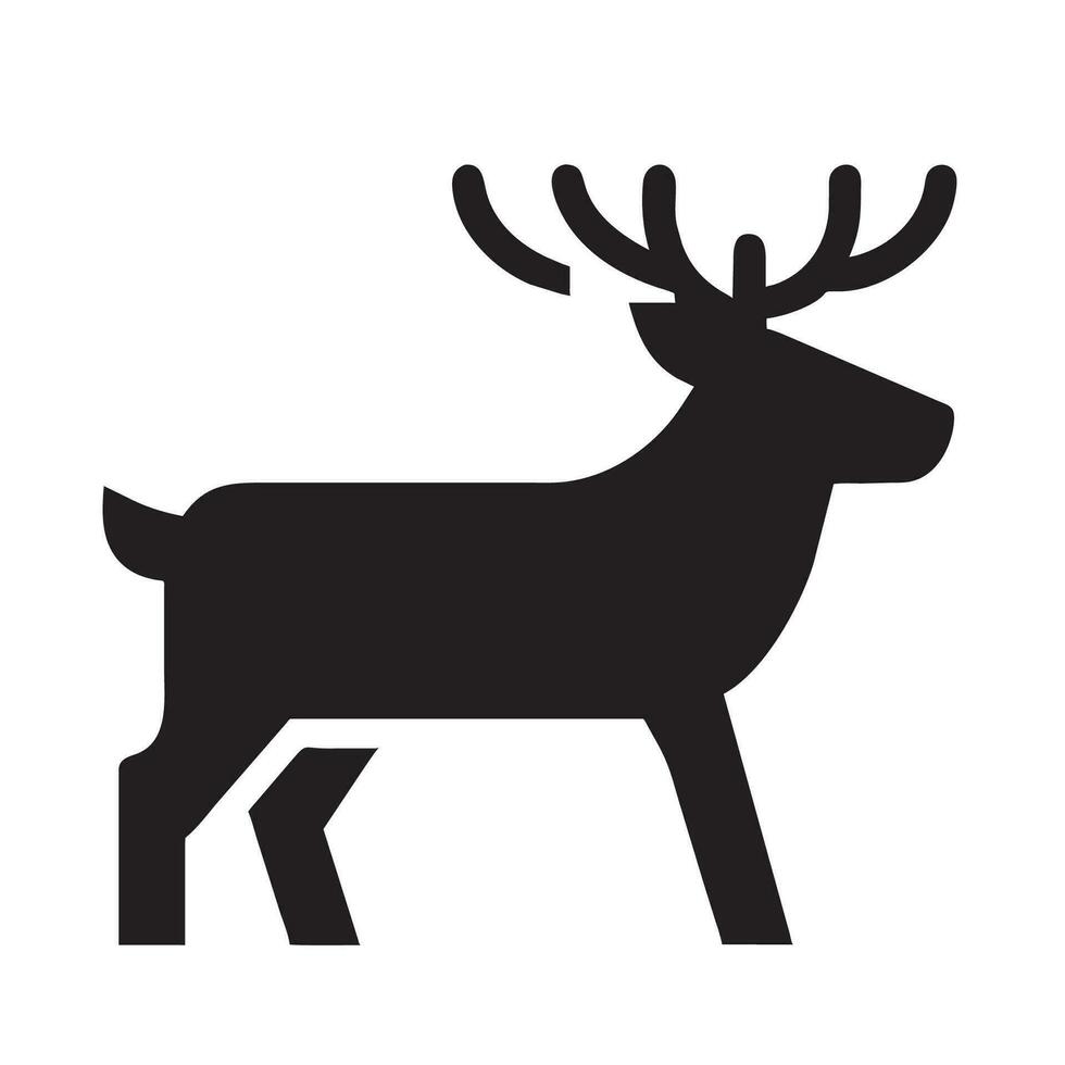 Vector Christmas reindeer icon. Pictogram.