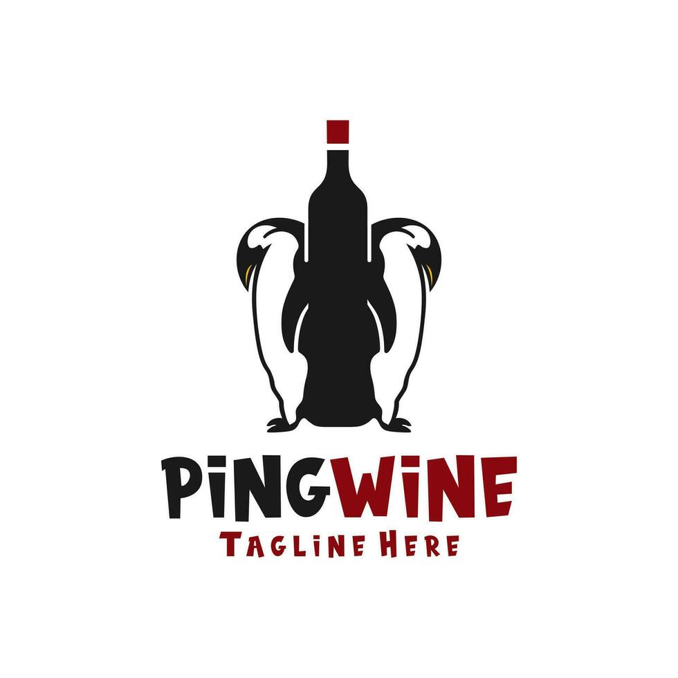 ping wine vector illustration logo