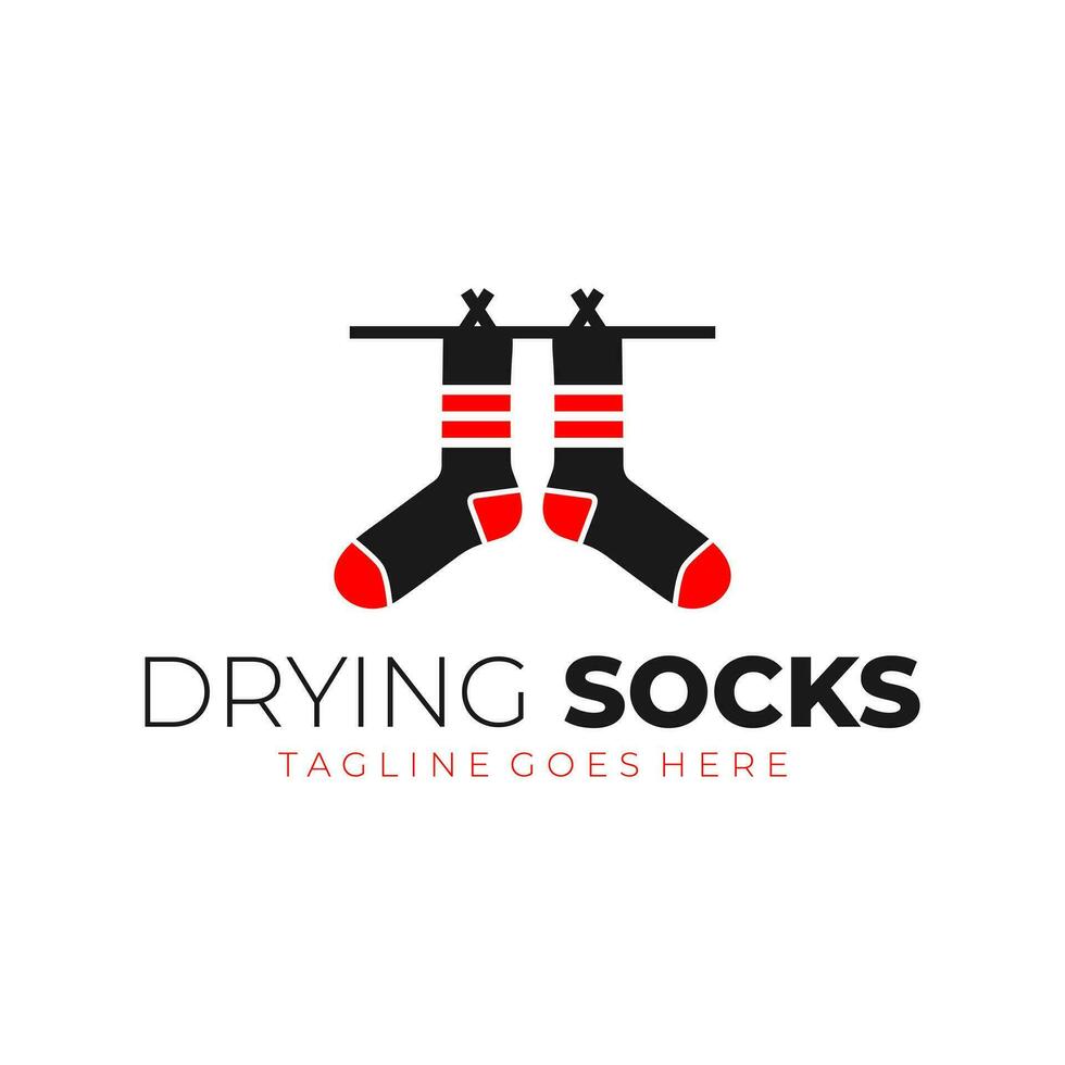 sock vector illustration logo