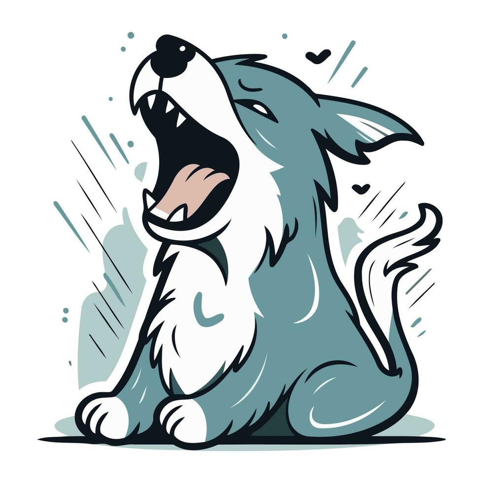 Illustration of a cute dog. Vector illustration of a dog.