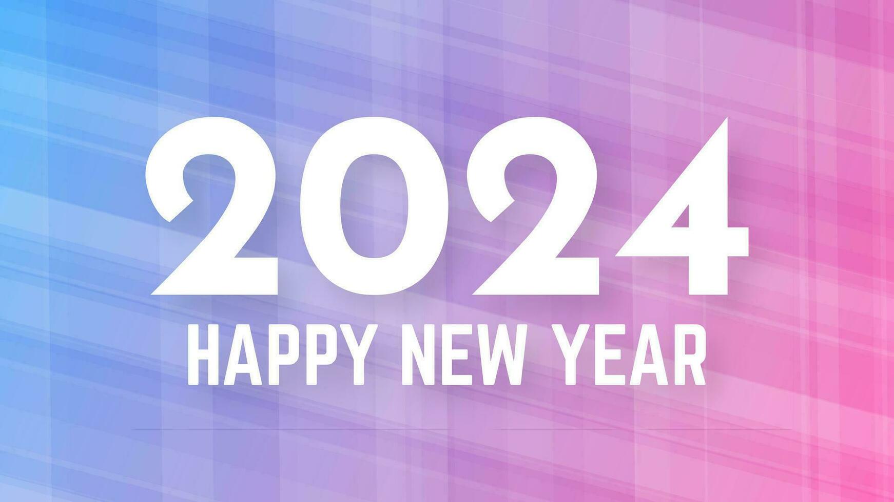 2024 Happy New Year on colorful background vector