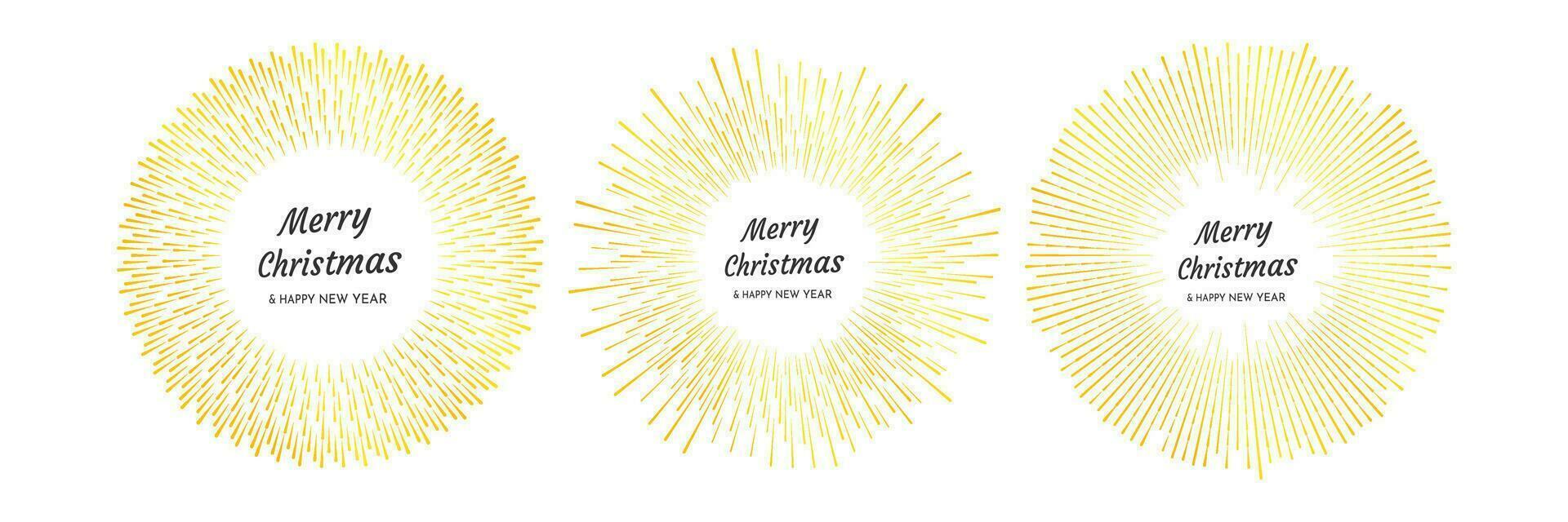 Gold firework with New Year inscription vector