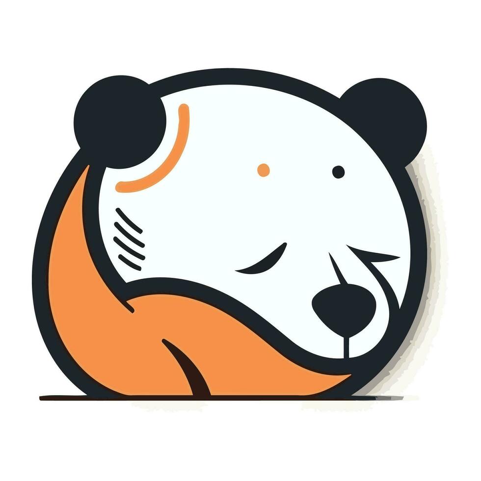 panda oso icono. vector ilustración de un linda polar oso.