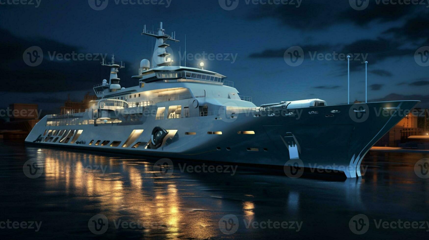 3D CG rendering of the transportation ship Generative AI photo
