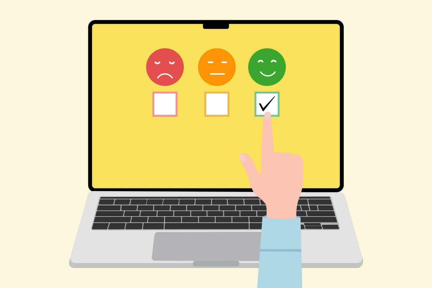 positive review of customer, Customer Satisfaction Survey , Customer feedback online concept, business Vector illustration.