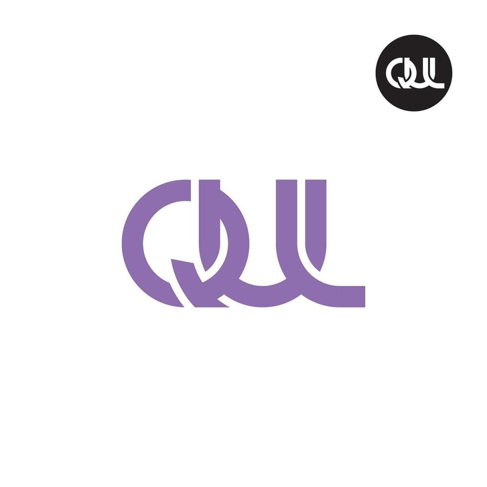 Letter QUL Monogram Logo Design vector