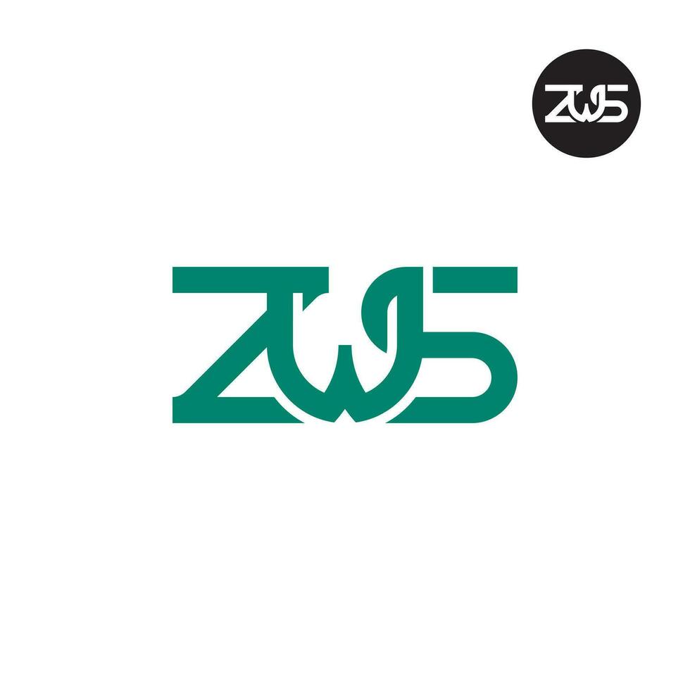 Letter ZWS Monogram Logo Design vector