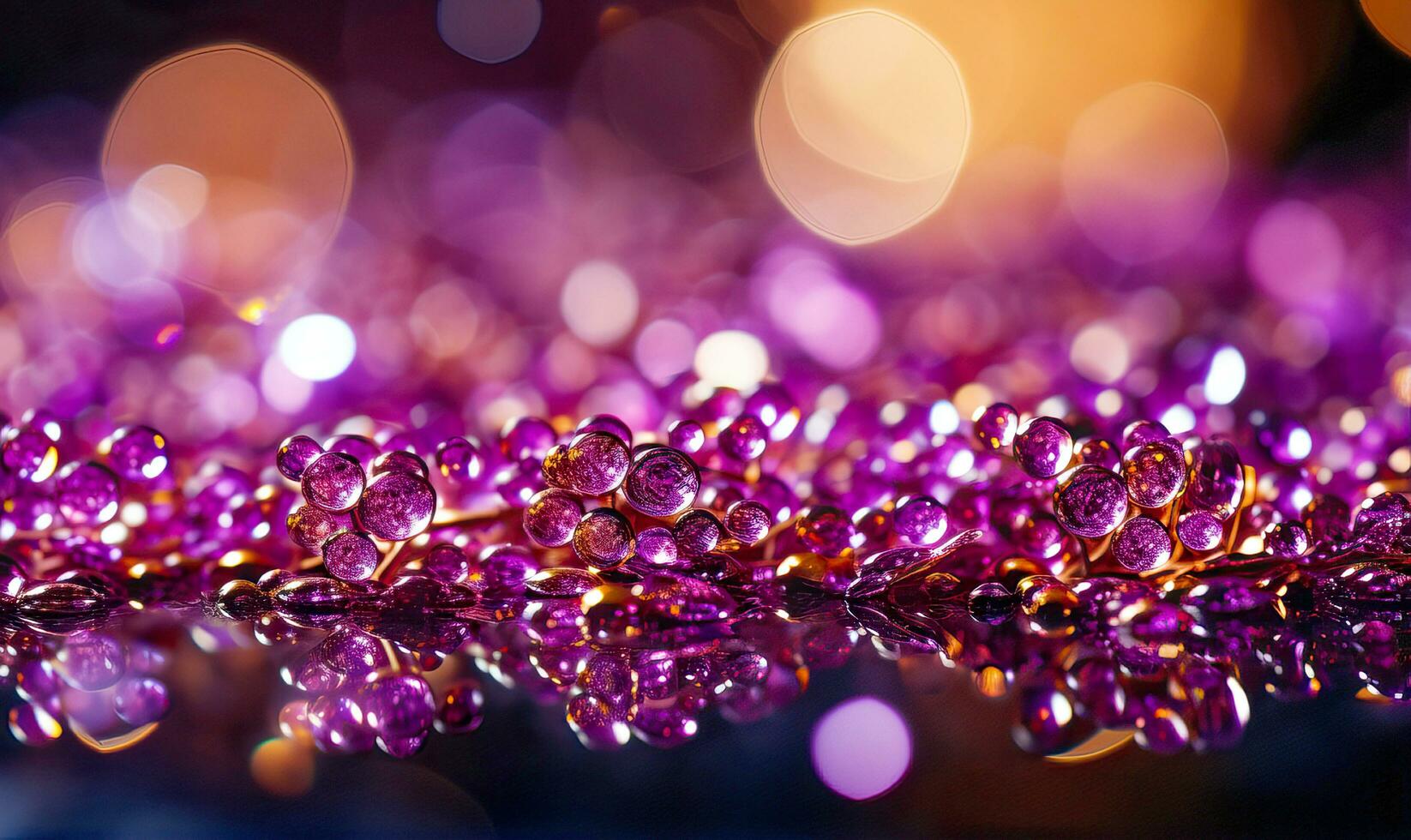 Mesmerizing Digital Purple Particles Wave Light Abstract Background w Shining Dots Stars AI generative photo