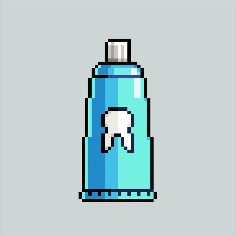 Pixel art illustration Toothpaste. Pixelated Tooth paste. Toothpaste pixelated for the pixel art game and icon for website and video game. old school retro. vector