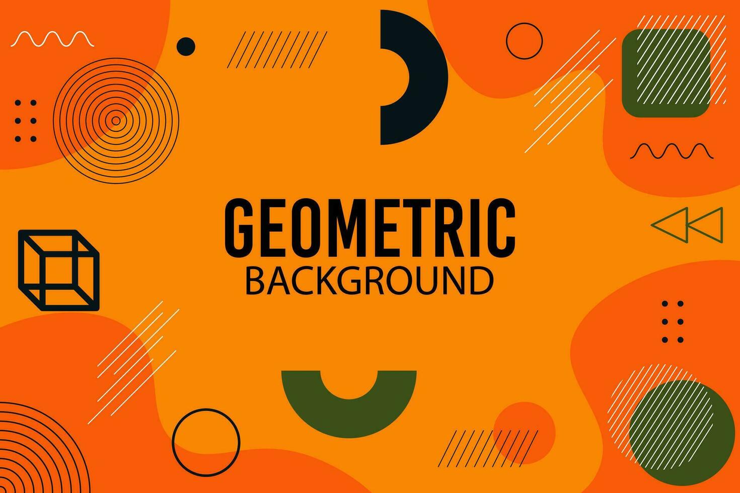 Abstract geometric background with memphis style vector