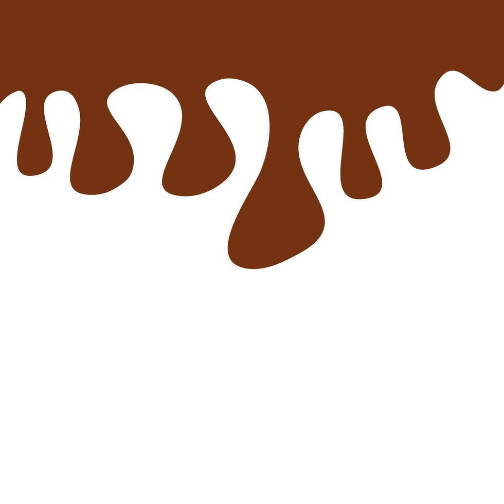 melted chocolate on a white background, vector illustration