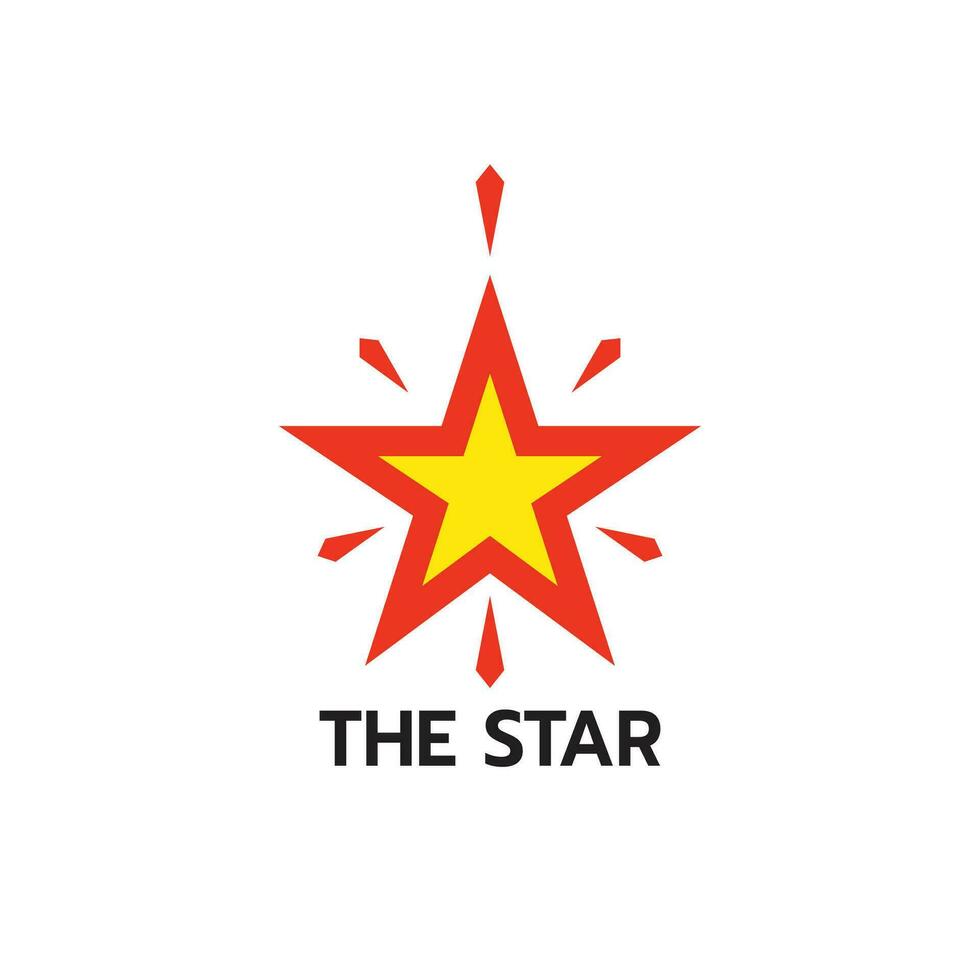 Elegant star bright logo icon isolated vector illustration