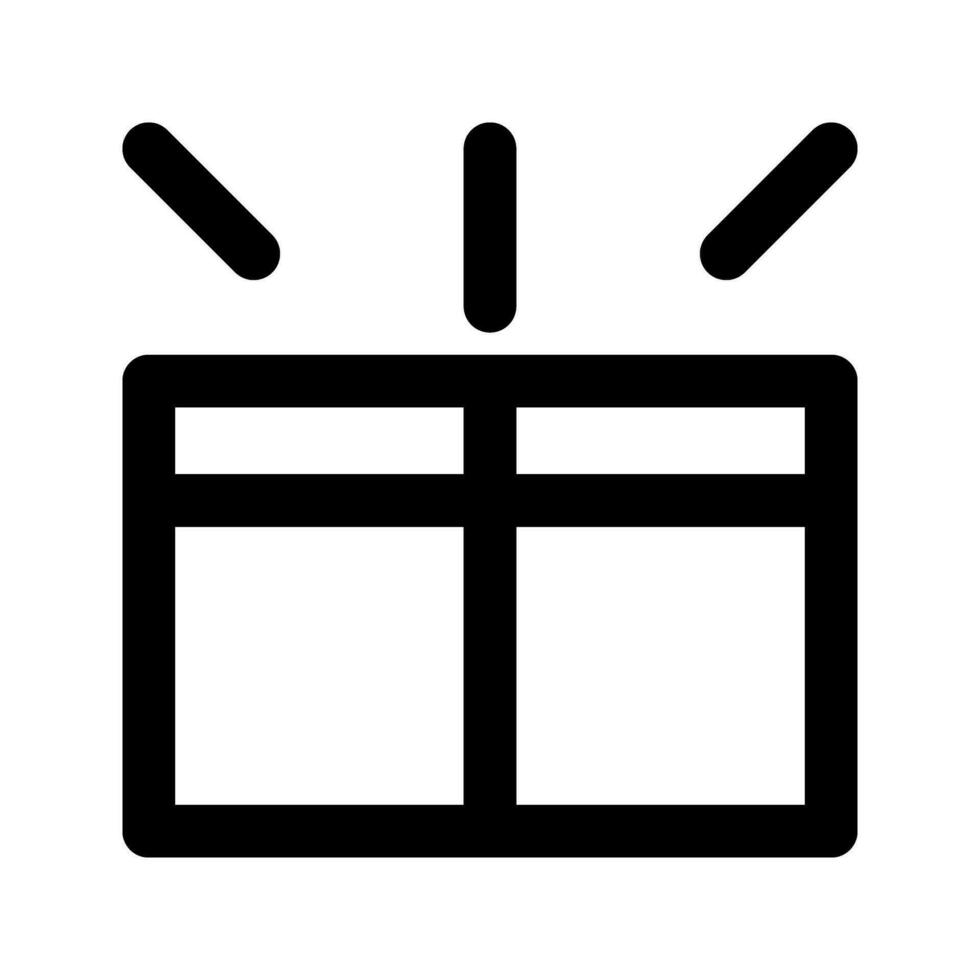Gift box vector icon. outline style vector illustration. Can be used for UI, website and mobile app