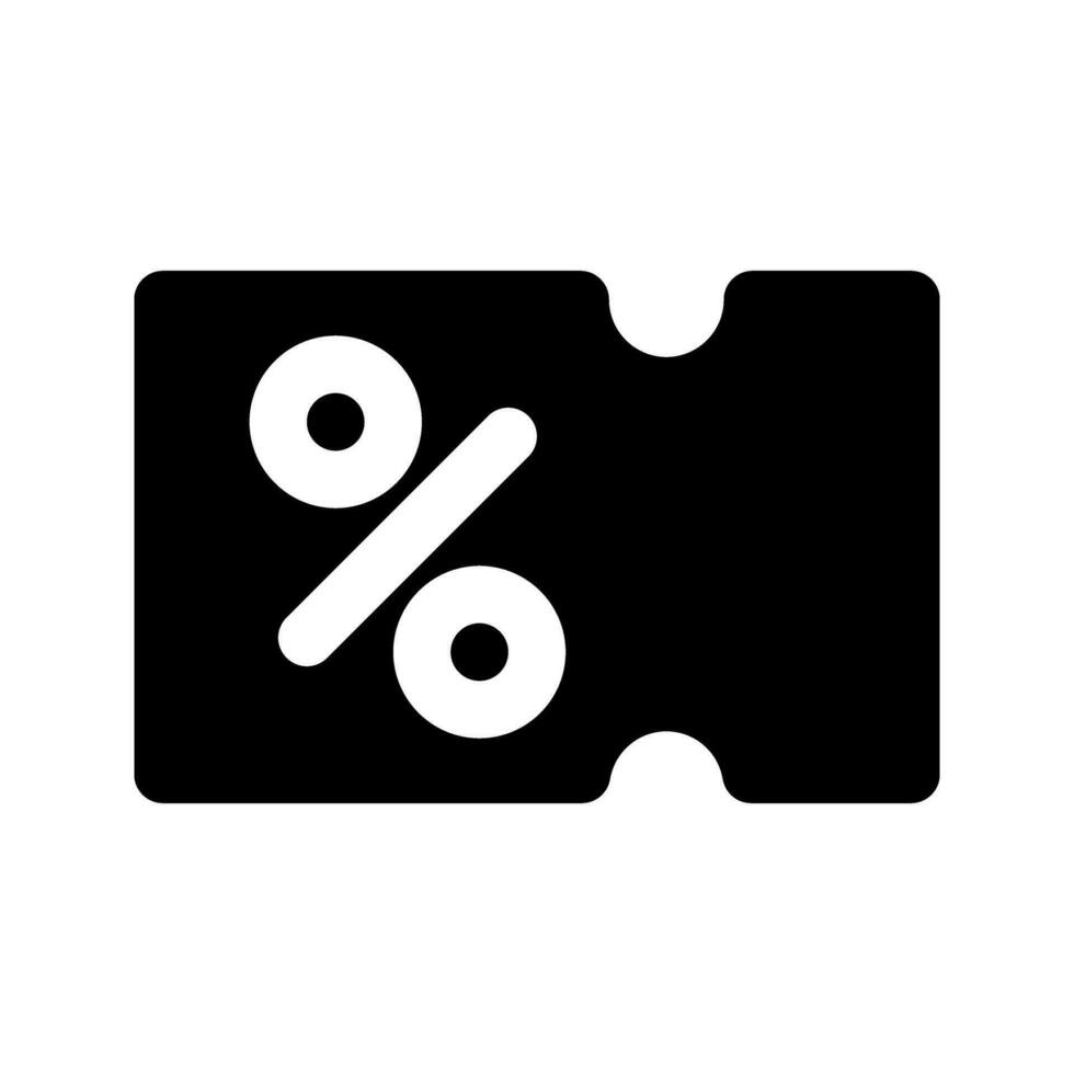 Discount icon vector. glyph style Flat design. Can be used for mobile apps, websites and UI vector