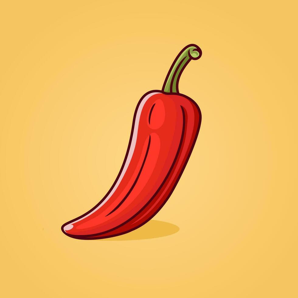 ilustración de picante rojo chile. vector