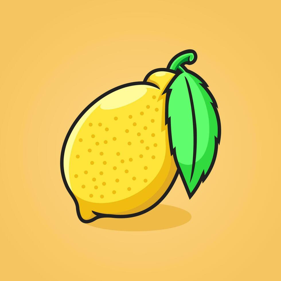 sour fresh lemon illustration. vector