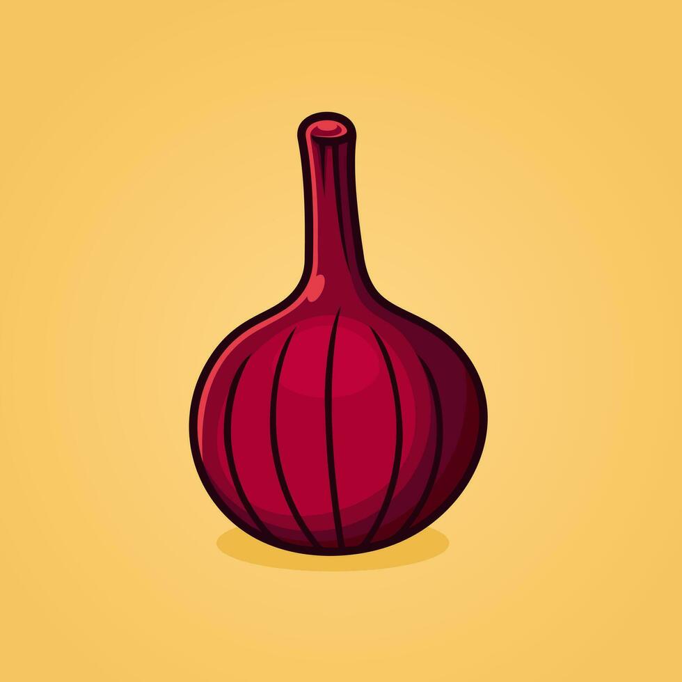 red onion illustration vector