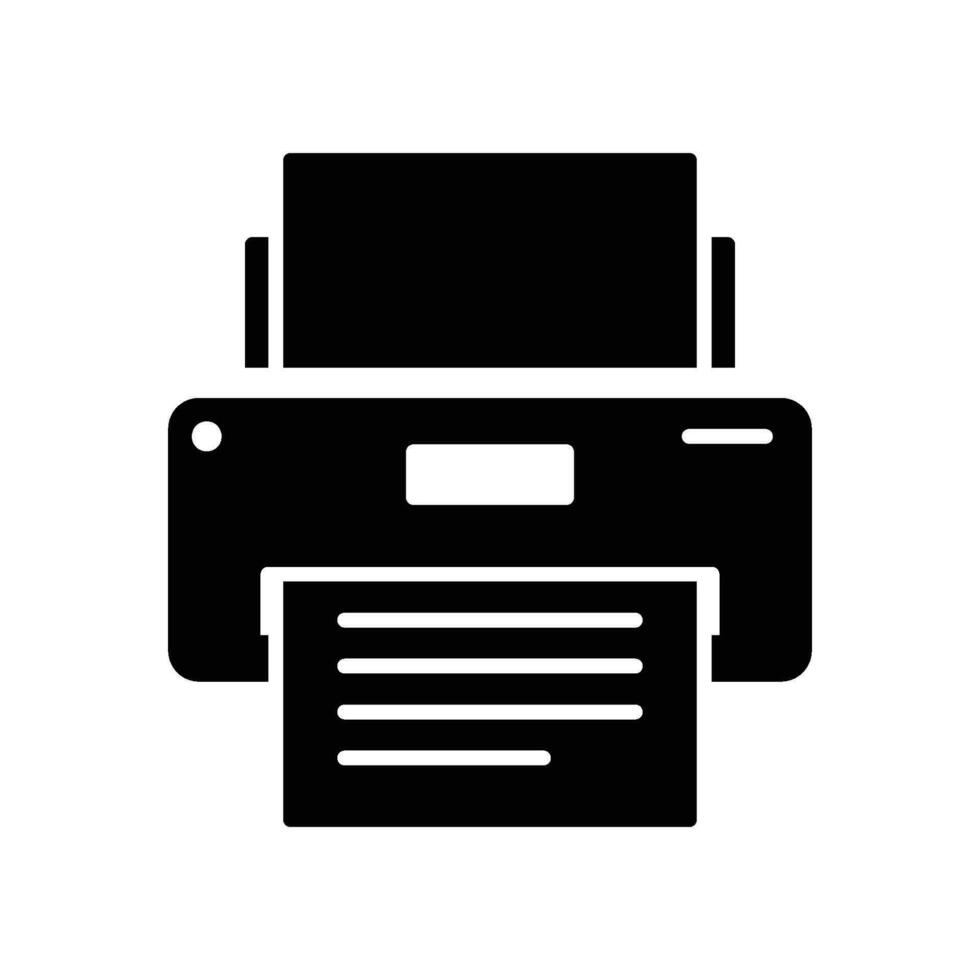 Printer icon for printing document vector