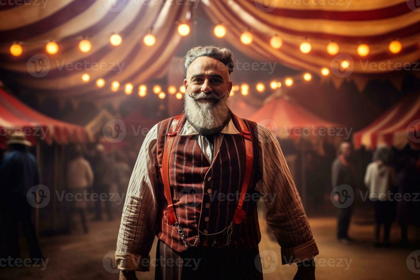 Portrait of a joker man old man in joker costume at the circus waiting festival backstage Generative AI photo