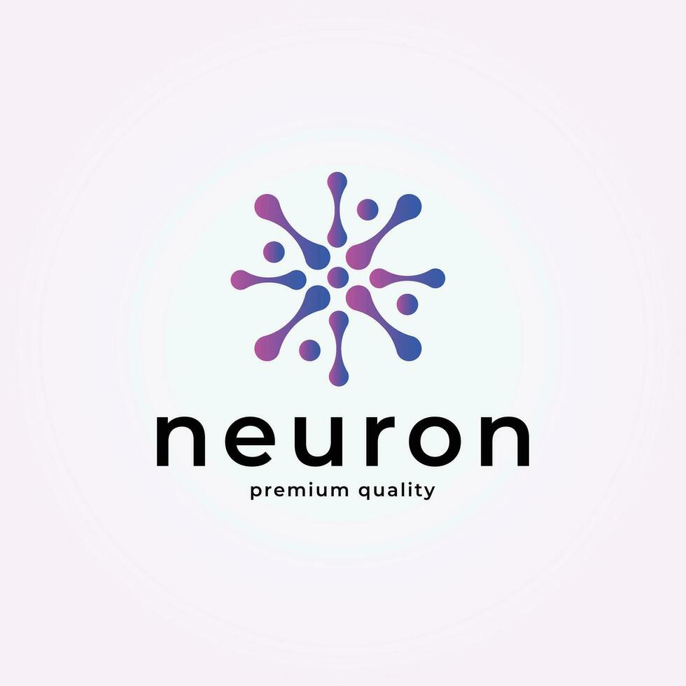 neurona circulo punto símbolo logo diseño, axon médico terapia logo diseño ideas, sencillo inspiración ilustración diseño vector