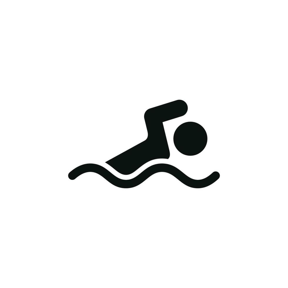 Swimming icon isolated on white background vector