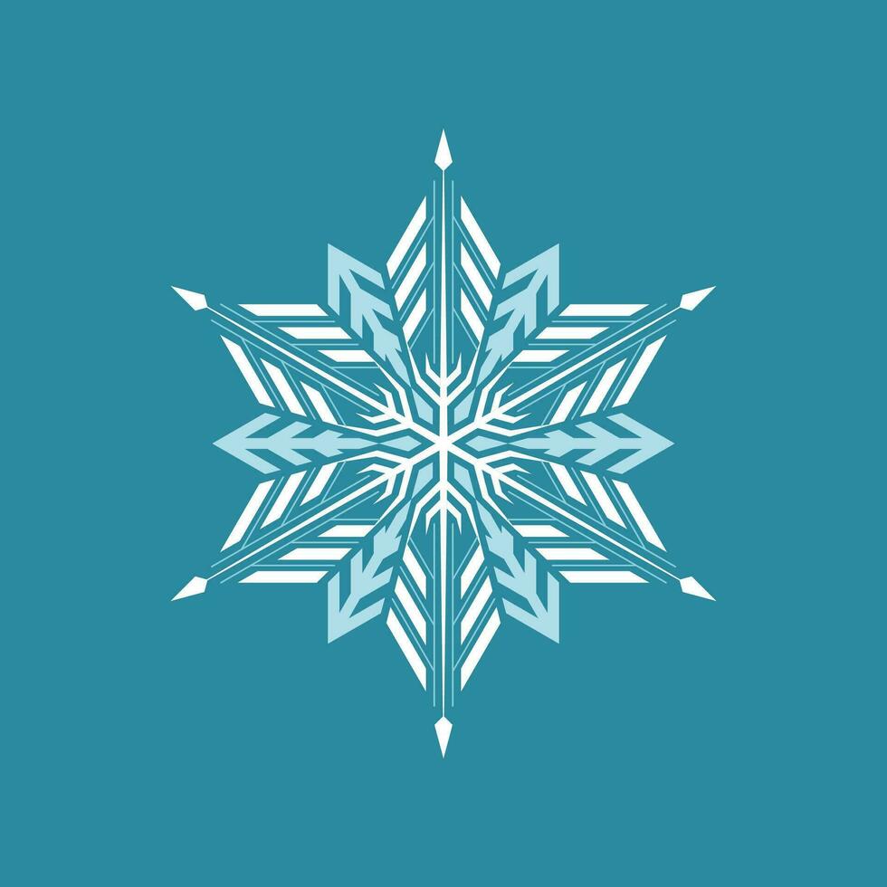 A Snowflake Mandala Vector Flat Design