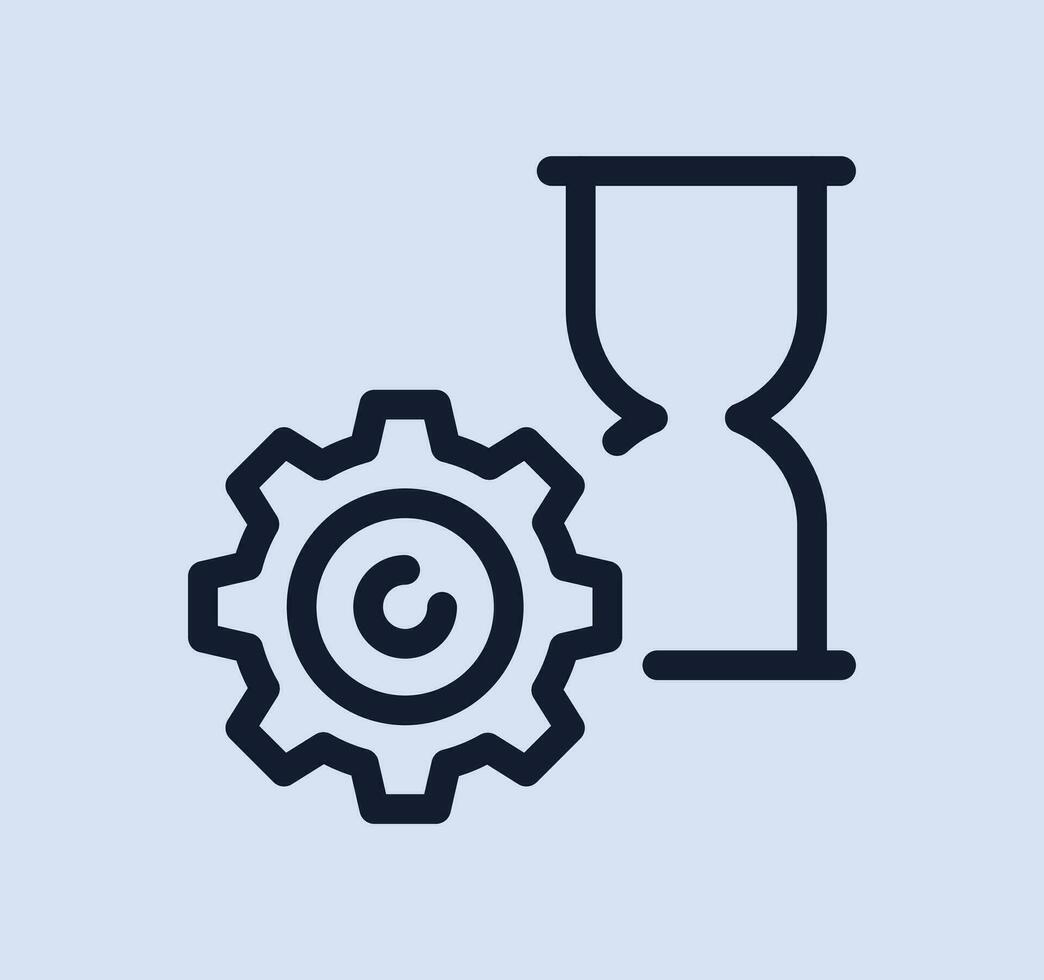 Gear wheel related icon outline and linear vector. vector