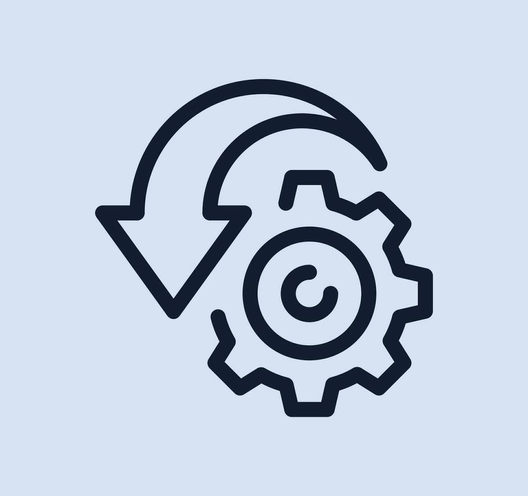 Gear wheel related icon outline and linear vector. vector