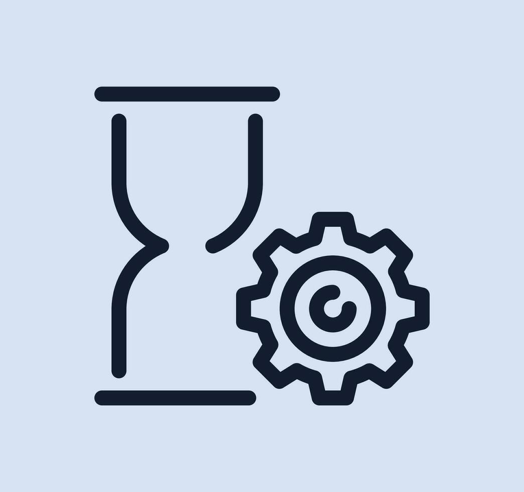 Gear wheel related icon outline and linear vector. vector