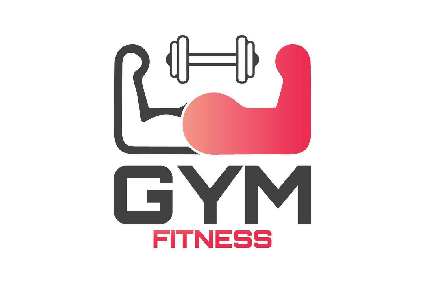 Modern minimalist gym fitness logo. bodybuilding activity logo design template vector