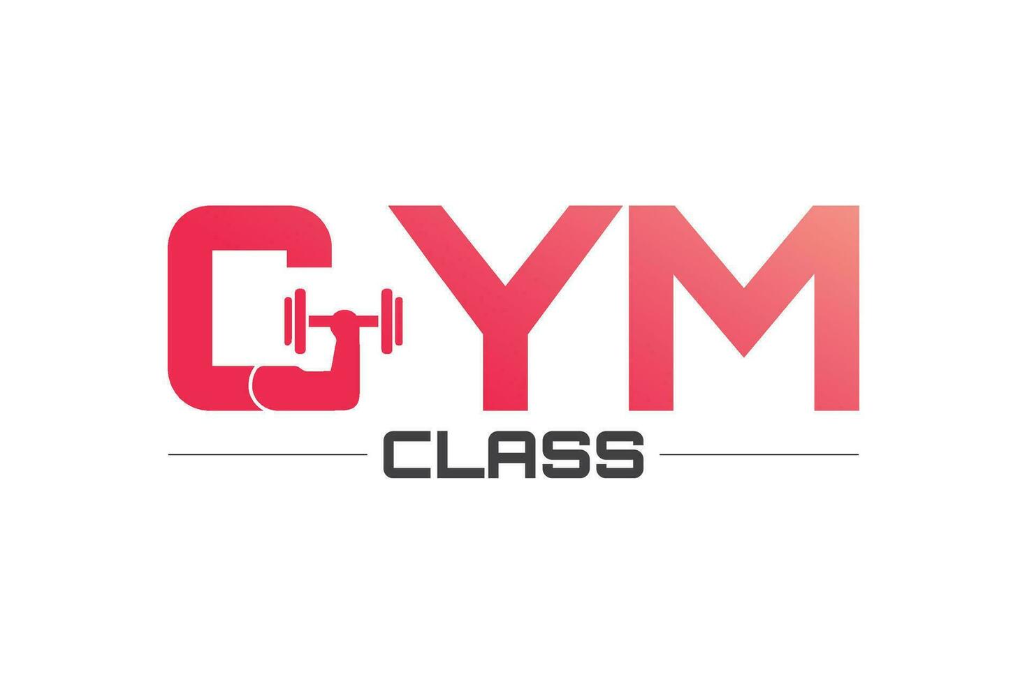 Modern minimalist gym fitness logo. bodybuilding activity logo design template vector