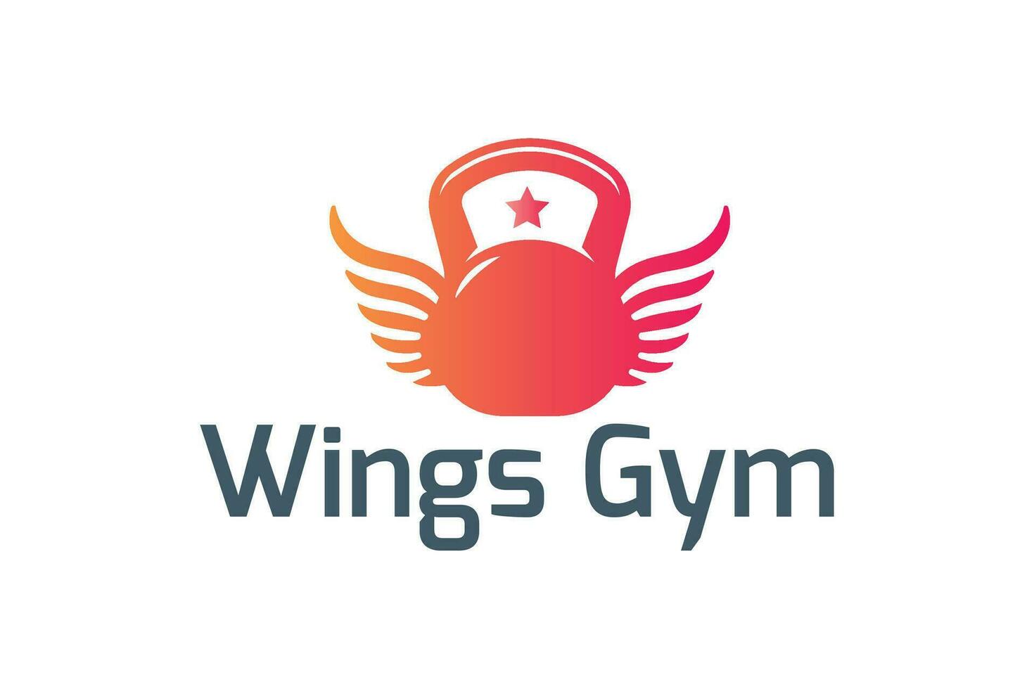 Modern minimalist gym fitness logo. bodybuilding activity logo design template vector