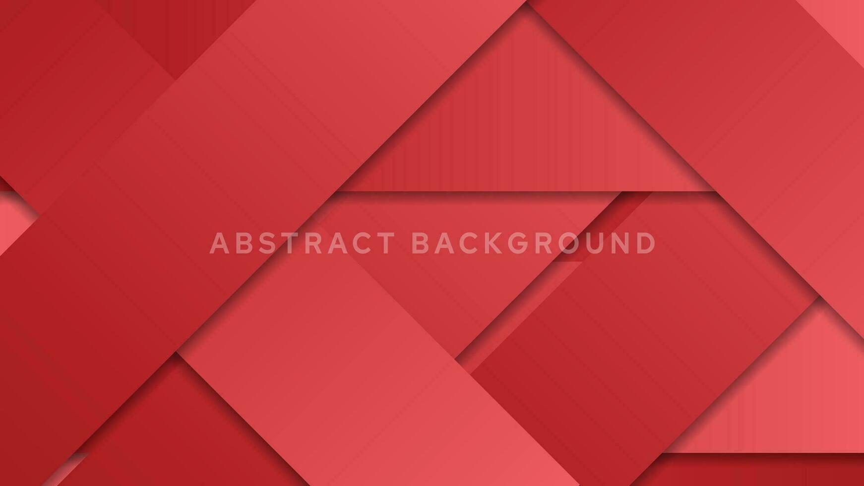 Abstract red Background with Geometric Shape Composition and Shadow vector