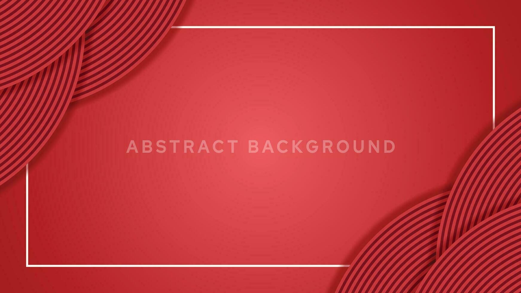 Red abstract background with rectangle border and spiral vector