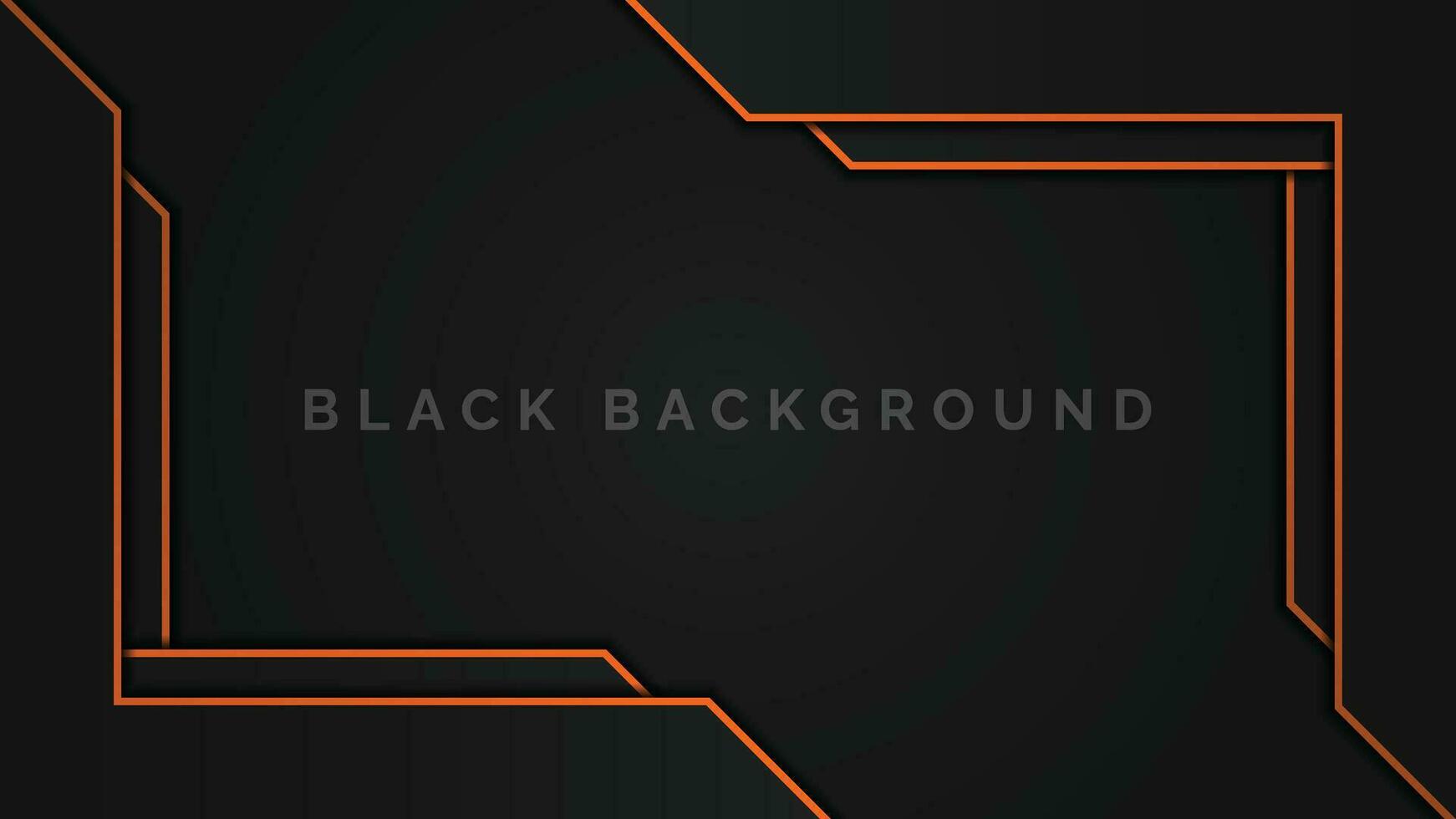 Black abstract background with brown dark geometric design vector