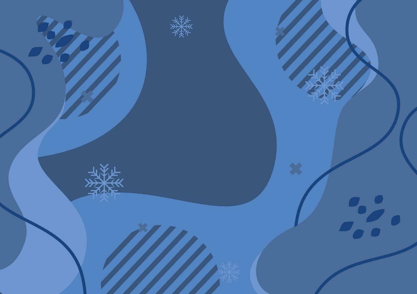 winter abstract wave background with snowflake decoration for banner design poster etc vector