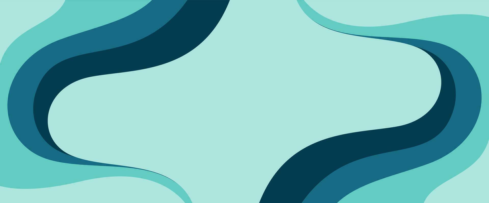 abstract wave background on both sides in blue color vector