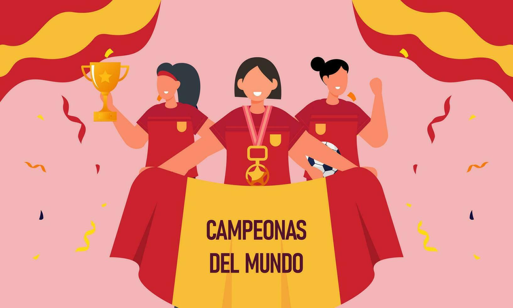 victoria para el Español mujer s nacional fútbol americano equipo vector